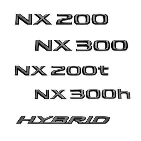 Glossy Black ABS Letters NX200 NX300 NX200t NX300h HYBRID Emblem For Car Trunk Logo Sticker Badge Ac