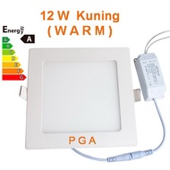 Warm Yellow 12W Square Led Panel Light / 12W Thin Square Downlight