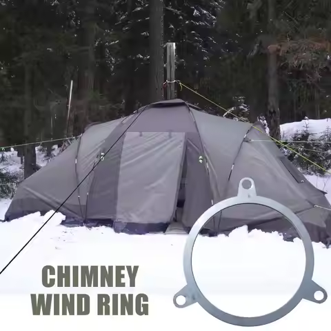 Portable Chimney Brace Ring Stainless Steel Chimney Pipe Bracket Outdoor Camping Smokes Pipes Wind R