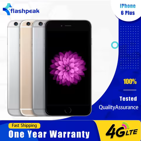 Original Apple iPhone 6 Plus 4G LTE Mobile Phone 5.5'' Fingerprint A8 Dual-Core iOS 1GB RAM 16/64/12