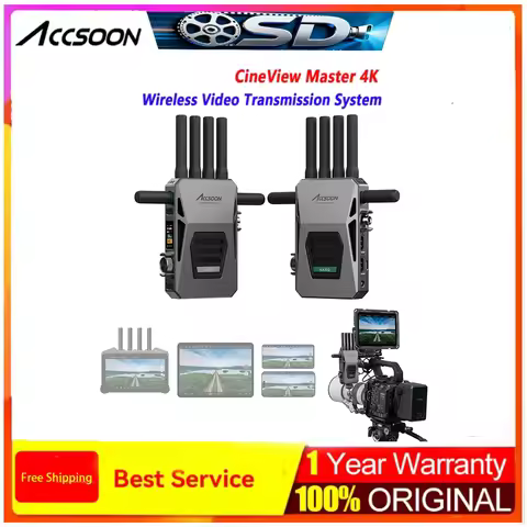 Accsoon CineView Master 4K Wireless Video Receiver, 4K60/1080p60 SDI&HDMI Video Transmission System 