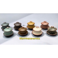 Bat Trang high-quality ceramic tea cup and bowl set