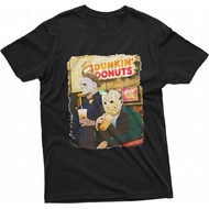 New Halloween Movie Inspired T-Shirt Michael Myers Drink Coffee Cute Humor for Him O Neck Short Slee