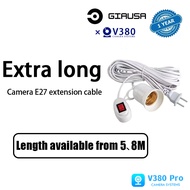 V380 PRO Touch Light E27 Extension Cable 5M/10M With Switch Cable LED Light Bulb Extension Socket