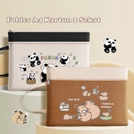 A4 FILE PLACE WITH 2 CARTOON MOTIFS / A4 FILE FOLDER / STATIONERY PLACE