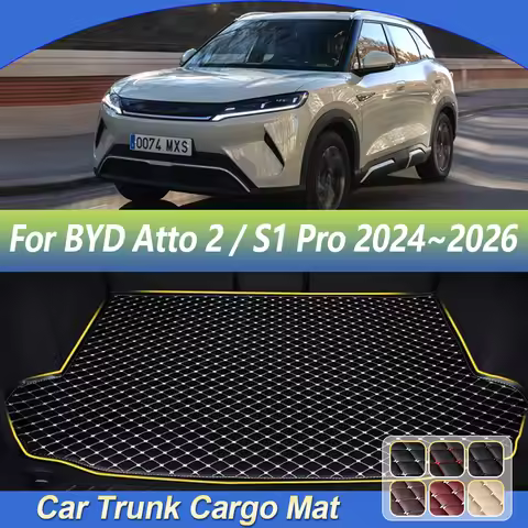 Car Trunk Mats For BYD Atto 2 S1 Pro 2024 2025 2026 Yuan Up Anti-dirty Cargo Boot Mats Storage Cushi