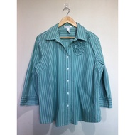 L1 Very Good Fabric G H Bass & Co Size XXL Chest 48 Inches Decorated With corsage Rare cotton stripe
