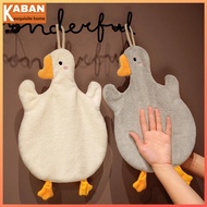 Cute hand towel hanging hand towel cartoon white goose children's hand towel bathroom hand towel kit