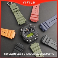 YIFILM Resin Strap For CASIO Casio G-SHOCK GA-900A 900HC Resin Silicone Watch Band With Male Watch R