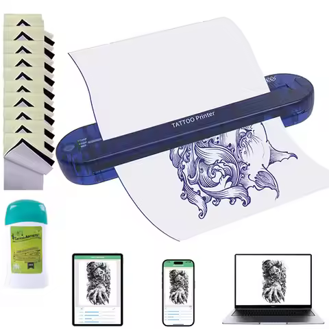 ATS886 BluetoothTattoo Transfer Stencil Printer Wireless Thermal Tattoo Printer With 15 PCS Free Tra