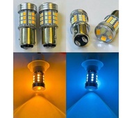 หลอดไฟหรี่-เลี้ยว ขั้ว 1157 2จุด สำหรับ D-max เก่า 45SMD หรี่ขาว-เลี้ยวส้ม (จำนวน 2หลอด)