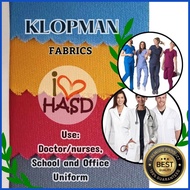 ☬ ◐ ▫ Klopman/Clothman White Fabric for School/Office Uniform