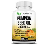 3000mg Cold Pressed Pumpkin Seed Oil | DHT Blocker | Promotes Hair Growth | Supports Heart, Skin, Pr