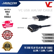 VC USB V2.0 V3.0 AM/AF Male to Female Cable (1.8M / 3.0M / 5.0M)