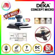 [NEW] DEKA CONCEPT MICRO 20" 3 Blades DC Motor Baby Fan with 7 Speeds Remote Control Ceiling Fan with Light Kipas Siling