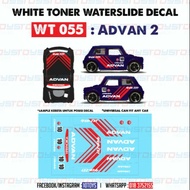 Hot wheels white toner decal WT055 (Advan 2)