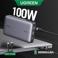 UGREEN 20000mAh PD100W 3-Ports USB-A USB-C Fast Charging Power Bank for Laptop Phone