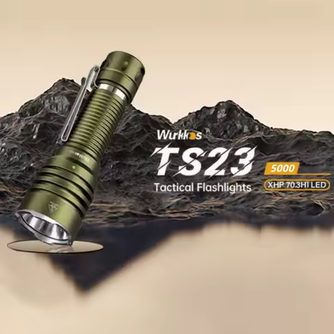 Wurkkos TS23 21700 Rechargeable Tactical Flashlight EDC 5000LM XHP70.3 HI LED Torch IPX-8 Waterproof