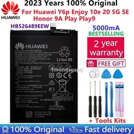 agapi 100 Original New 5000mAh HB526489EEW Phone Battery For Huawei Y6p Enjoy 10e 20 5G SE Honor 9A Play Play9A Tools Kits