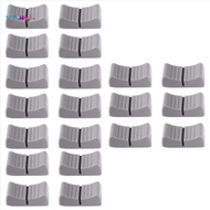 20Pcs 24mmx11mmx10mm Console Mixer Slider Fader Knobs Replacement for Potentiometer Gray Knob Black 