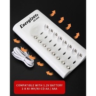 *Energizer 8slots usb charger smart battery charger i-cable for AA-AAA cd with remote control.