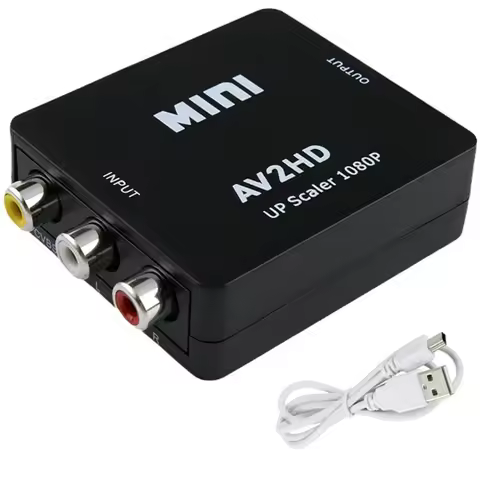HDMI-compatible To AV Converter HDTV2AV Signal Adapter For Camera VHS Game Console Plug And Play Por