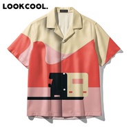 KEMEJA LOOKCOOL Camper Van Abstract Shirt PremiumORANGE