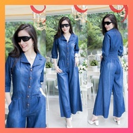 จั๊มสูทยีนส์ ชุดยีนผู้หญิง ชุดยีนส์ เพลย์สูท ชุดเดรสกางเกงกางเกงยีนส์ Leonine D6004