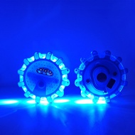 Multifunctional 12+3 Traffic Warning Light led Strobe Light Reinforced Magnet 3pcs a Bag Blue Light