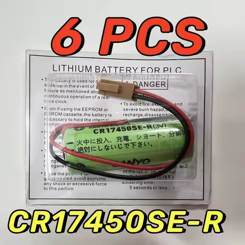 6pcs Original NEW SANYO CR17450SE-R 3V CR17450 17450 GE FANUC BATTERY A98L-0031-0012 A02B-0200 With 