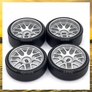 4Pcs Metal Wheel Rim Hard Plastic Drift Tire Tyres for 284131 K969 K989 P929 Mini-Z 1/28 RC Car Upgr