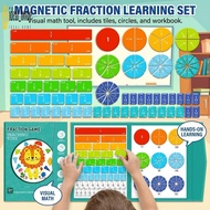 Magnetics Fraction Board Educational Math Toy for Kids 3D Numerator Denominator Learning Tool