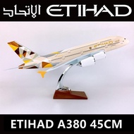 1:150 47cm Etihad  Airlines Airbus A380 Metal Aircraft Replica Diecast Collectible Display Plane Toy