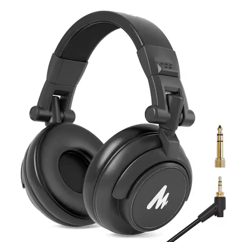 Maono MH601 Professional Studio Monitor Headphones with Detachable Plug & Cable and 50mm Driver for 