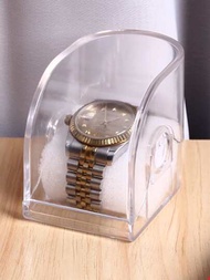 1入透明手錶盒,塑膠手錶展示架適用於家用,情人節禮物