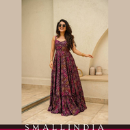 {**ส่งฟรี**} SMALL INDIA 👗 Muslin Comfortable Breathable Gown Dress ชุดเดรส 👗 Women Gown Dress