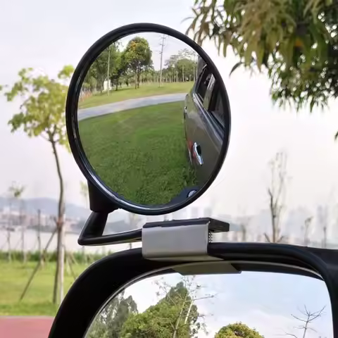 Car Blind Zone Mirror 360 Adjustable Degree Rotation Wide Angle Rearview Mirror Left Right Front Dea