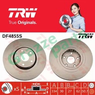 (1 pcs) TRW Disc Brake Rotor Front LH for DF4855S Lexus GS300 GS430 GS450H (334mm)