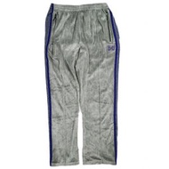 Needles 日本製造窄版運動褲 - C/PE 絲絨 EJ202 中灰色 易穿針織褲 [二手] [Needles]