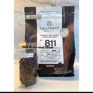 Regular=Leleh. Callebaut 811 Dark Chocolate 2.5 kg 54.5% Callets for Baking