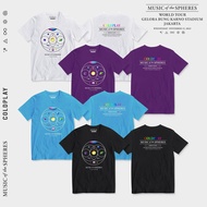 COLDPLAY MUSIC T-SHIRT - COLDPLAY - COLDPLAY - MUSIC OF THE SPHERES WORLD TOUR