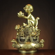 Brass Monkey Golden Monkey Presenting Treasures Lucky Monkey Home Shop Decoration Cornucopia Monkey 