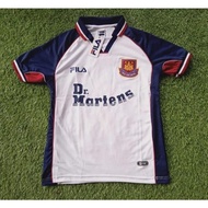 West Ham United Away Retro 1999 Football Jersey Dr martens