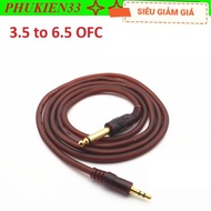 AUDIO CABLE 3.5MM TO 6.5MM TWO SURFACE HEADS OFC COPPER CORE - 3.5 to 6.5 OFC 1