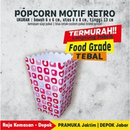 Retro Motif Popcorn Box 8x8x13 cm