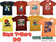 T-shirt kanak-kanak lelaki perempuan size 2-8, Kids t-shirts, 100% cotton; boys t-shirt, girls t-shirt, Baju Budak Murah