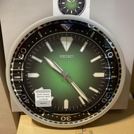 [Original] Seiko Clock QXA791S Quite Sweep Lumibrite Green Diver Bezel Design Analog Quartz Wall Clock QXA791