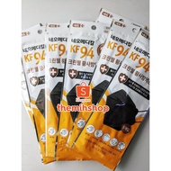 (READY STOCK) INDIVIDUAL PACK KF94 FACE MASK MADE IN KOREA BLACK 4PLY (REUSABLE )