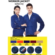 Worker Jacket Zipper WJ Material Cotton Drill Jaket Bengkel Technical Jacket