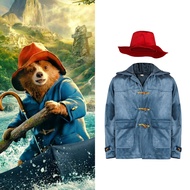 Paddington Bear cos costume movie cosplay jacket with hat Stage performance costume Party performanc